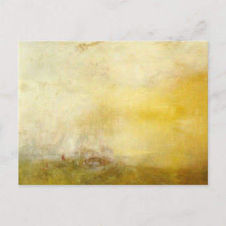 william turner - sunrise with sea monsters postcard