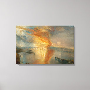 William Turner - The Burning of the Parliament Canvas Print