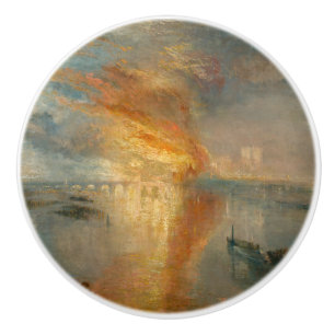 William Turner - The Burning of the Parliament Ceramic Knob