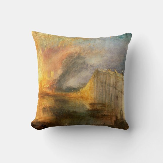 William Turner - The Burning of the Parliament Cushion (Front)