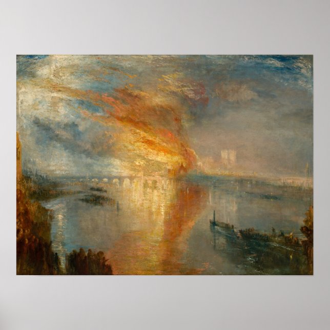 William Turner - The Burning of the Parliament Poster (Front)