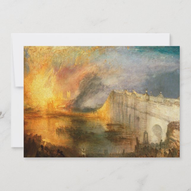 William Turner - The Burning of the Parliament Thank You Card (Front)