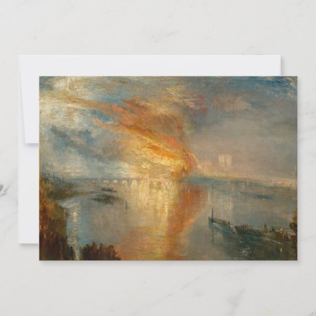 William Turner - The Burning of the Parliament Thank You Card (Front)