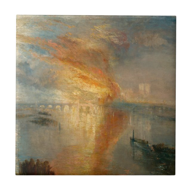 William Turner - The Burning of the Parliament Tile (Front)