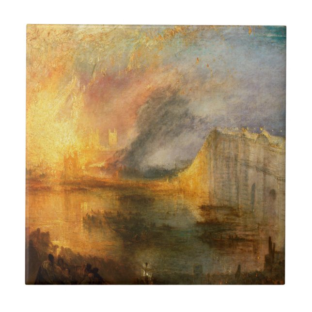 William Turner - The Burning of the Parliament Tile (Front)