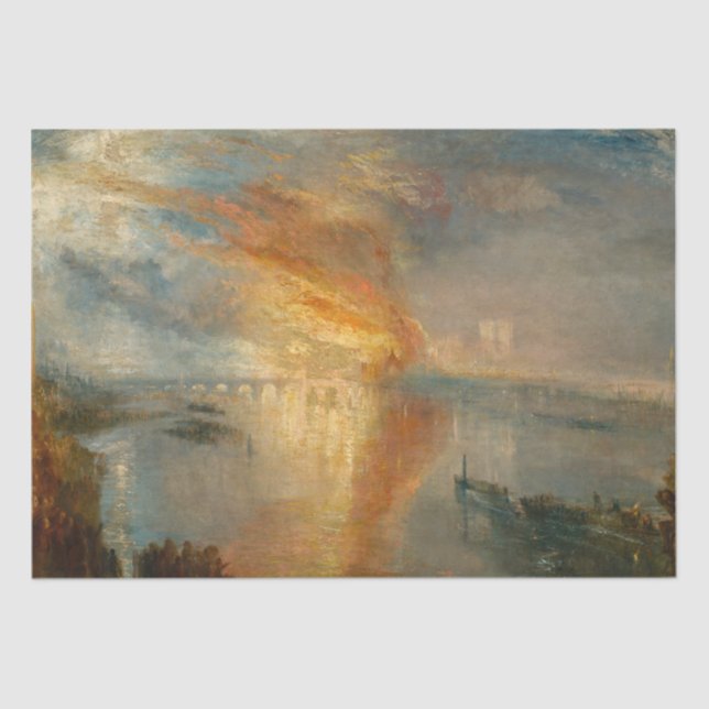 William Turner - The Burning of the Parliament Tissue Paper (Front)