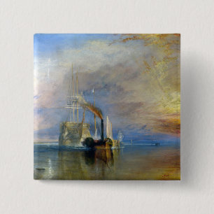 William Turner - The Fighting Temeraire 15 Cm Square Badge
