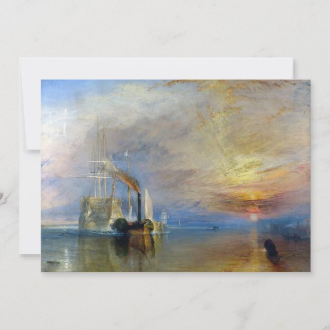 William Turner - The Fighting Temeraire Invitation (Front)
