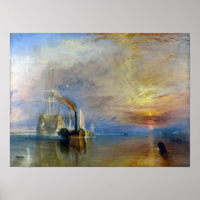 William Turner - The Fighting Temeraire Poster (Front)