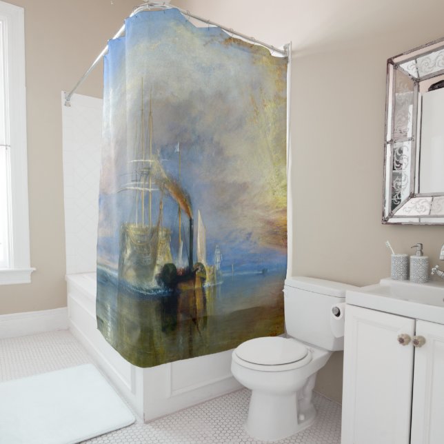William Turner - The Fighting Temeraire Shower Curtain (In Situ)