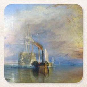 William Turner - The Fighting Temeraire Square Paper Coaster