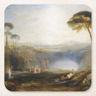 William Turner - The Golden Bough Square Paper Coaster