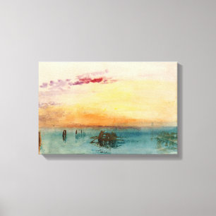 William Turner - The Lagoon near Venice at Sunset Canvas Print