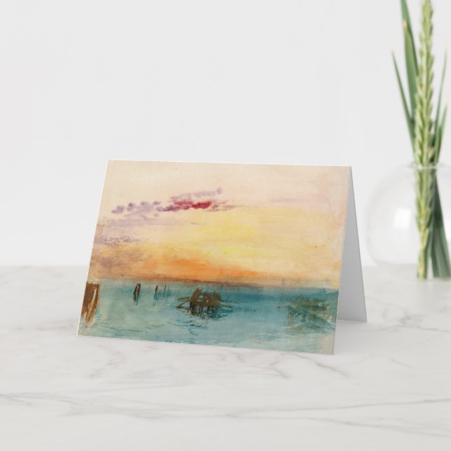 William Turner - The Lagoon near Venice at Sunset Card (Front)