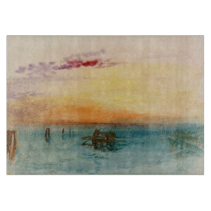 William Turner - The Lagoon near Venice at Sunset Cutting Board