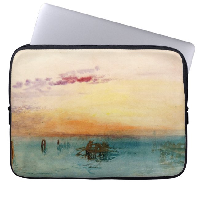 William Turner - The Lagoon near Venice at Sunset Laptop Sleeve (Front)