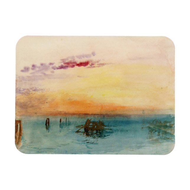 William Turner - The Lagoon near Venice at Sunset Magnet (Horizontal)