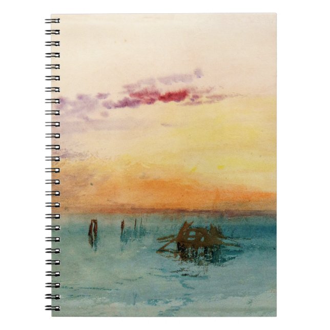 William Turner - The Lagoon near Venice at Sunset Notebook (Front)