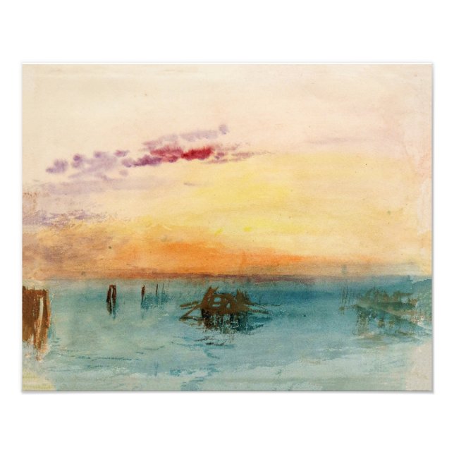 William Turner - The Lagoon near Venice at Sunset Photo Print (Front)