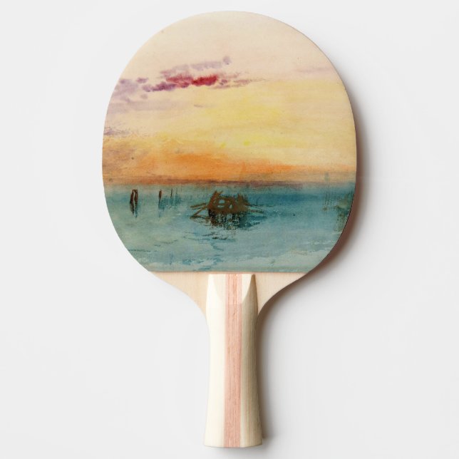William Turner - The Lagoon near Venice at Sunset Ping Pong Paddle (Front)
