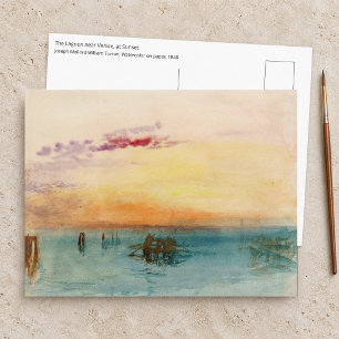 William Turner - The Lagoon near Venice at Sunset Postcard