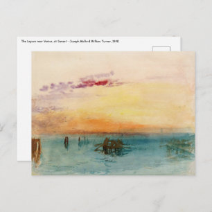 William Turner - The Lagoon near Venice at Sunset Postcard