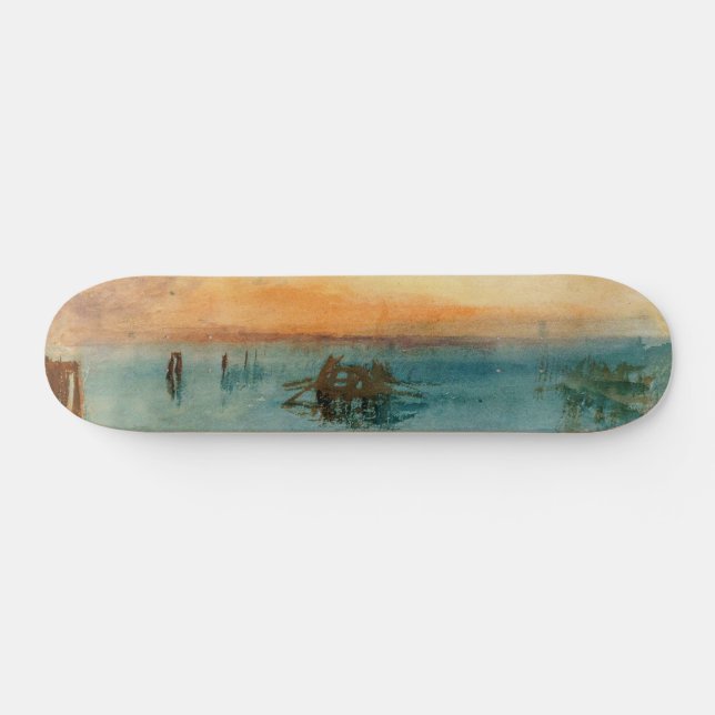 William Turner - The Lagoon near Venice at Sunset Skateboard (Horz)
