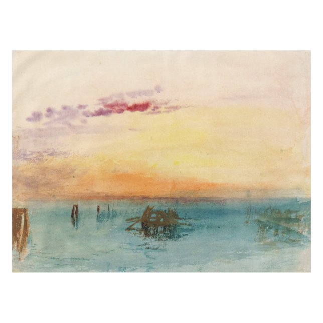 William Turner - The Lagoon near Venice at Sunset Tablecloth (Front (Horizontal))