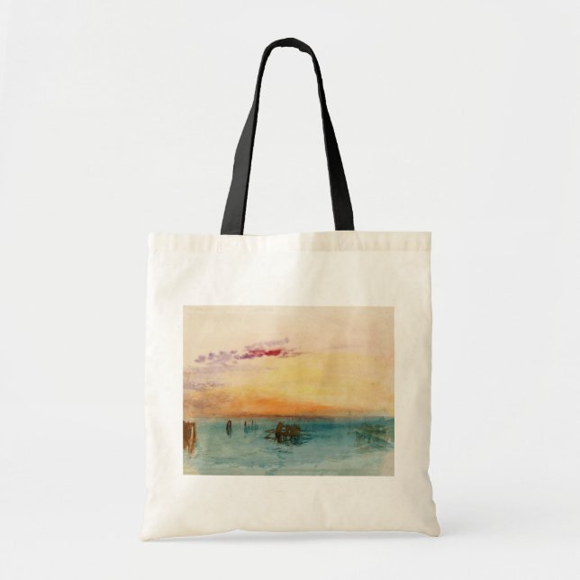 William Turner - The Lagoon near Venice at Sunset Tote Bag (Front)