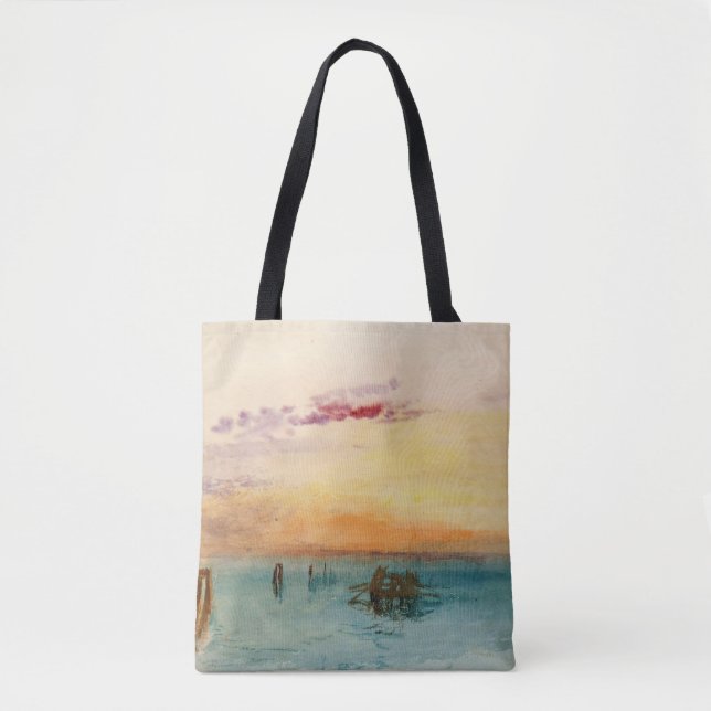 William Turner - The Lagoon near Venice at Sunset Tote Bag (Front)