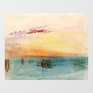William Turner - The Lagoon near Venice at Sunset Window Cling