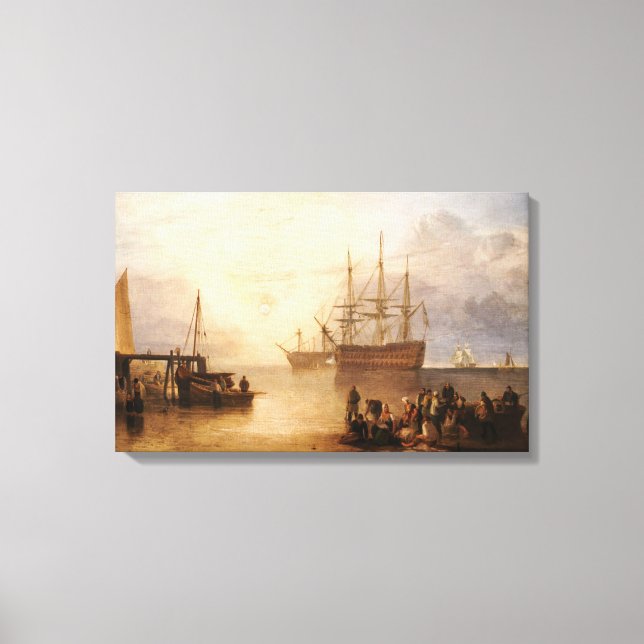 William Turner - The Sun Setting Through Vapour Canvas Print (Front)
