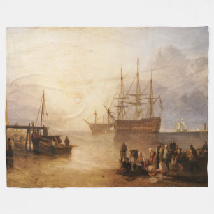 William Turner - The Sun Setting Through Vapour Fleece Blanket