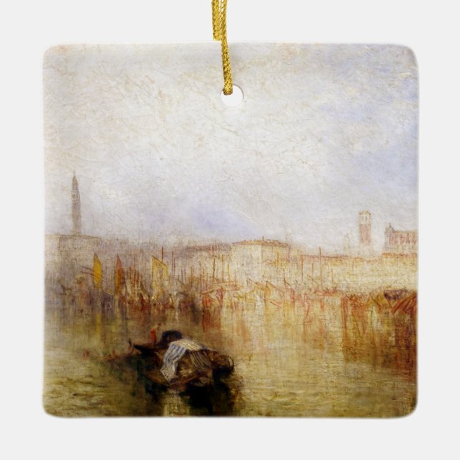 William Turner - Venice Quay, Ducal Palace Ceramic Ornament (Front)