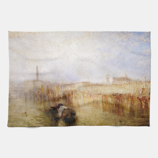 William Turner - Venice Quay, Ducal Palace Tea Towel (Horizontal)