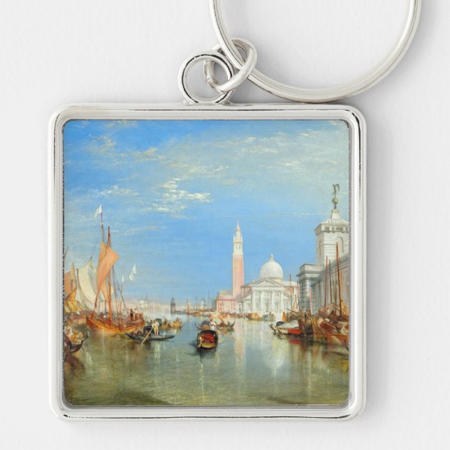 William Turner - Venice, The Dogana & San Giorgio Key Ring (Front)