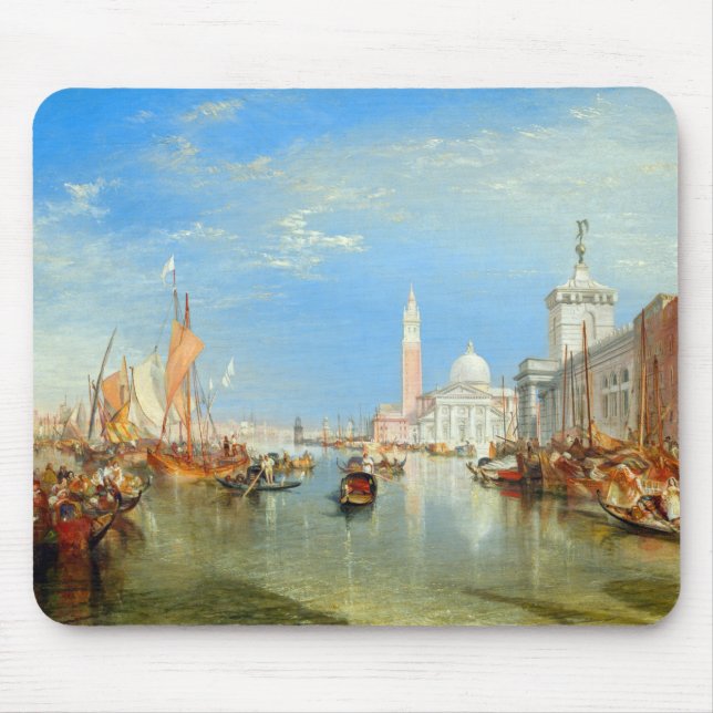William Turner - Venice, The Dogana & San Giorgio Mouse Mat (Front)