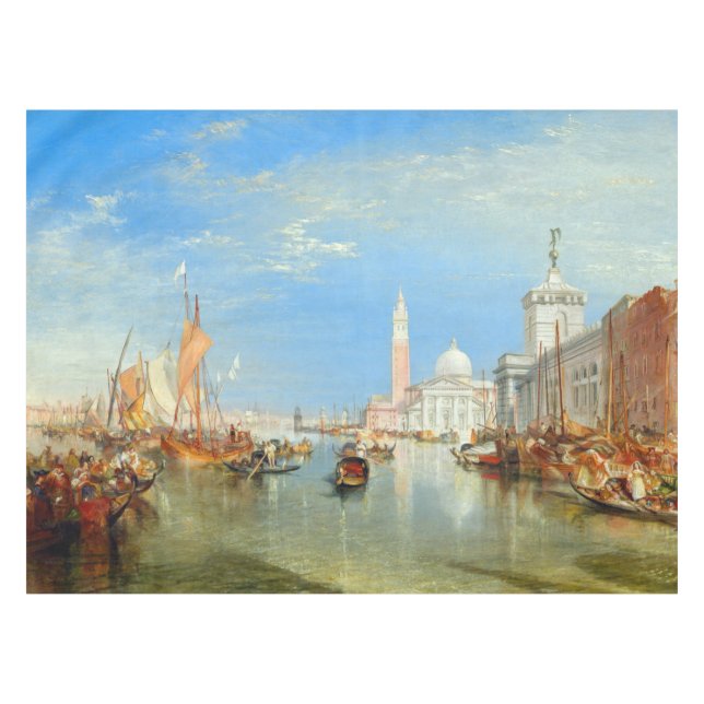 William Turner - Venice, The Dogana & San Giorgio Tablecloth (Front (Horizontal))