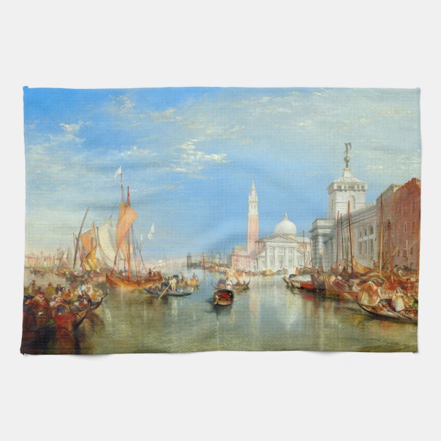 William Turner - Venice, The Dogana & San Giorgio Tea Towel (Horizontal)