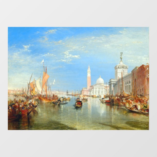 William Turner - Venice, The Dogana & San Giorgio Window Cling (Sheet)