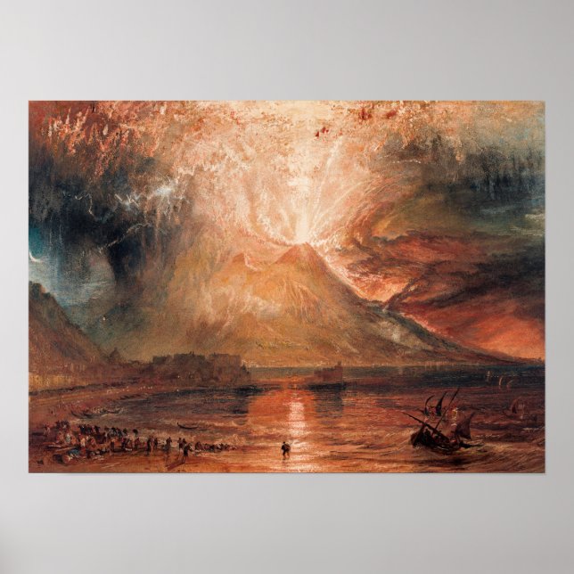 William Turner - Vesuvius in Eruption Poster (Front)