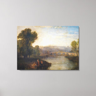 William Turner - View of Richmond Hill and Bridge Canvas Print