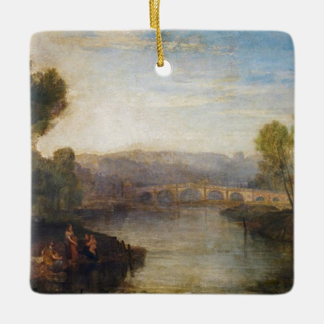 William Turner - View of Richmond Hill and Bridge Ceramic Ornament (Front)