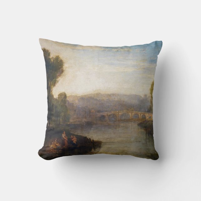 William Turner - View of Richmond Hill and Bridge Cushion (Front)