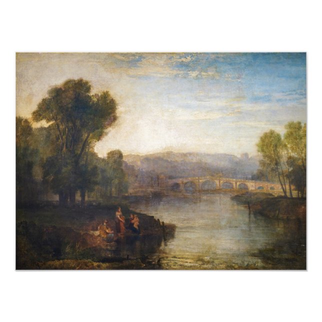 William Turner - View of Richmond Hill and Bridge Photo Print (Front)