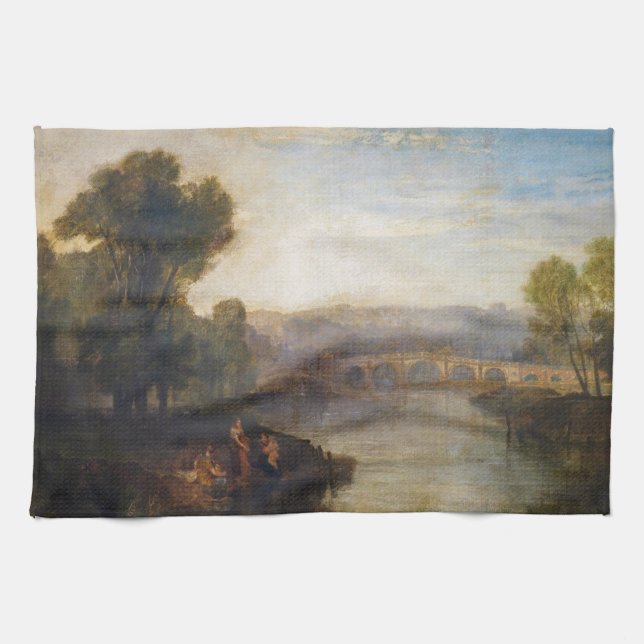 William Turner - View of Richmond Hill and Bridge Tea Towel (Horizontal)