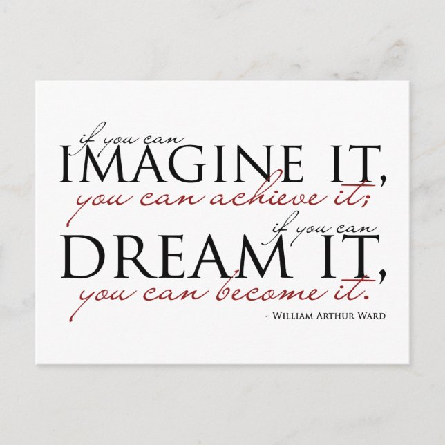 William Ward Imagine Quote Postcard (Front)