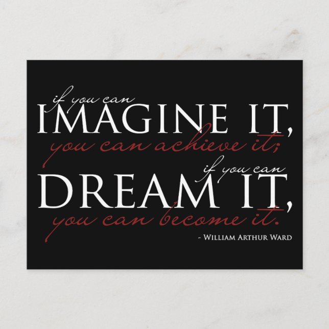 William Ward Imagine Quote Postcard (Front)