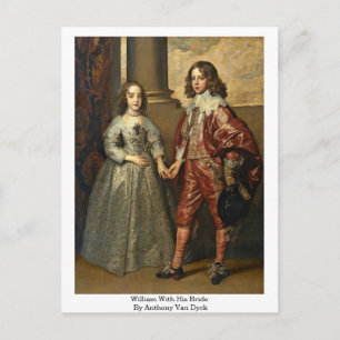 William With His Bride By Anthony Van Dyck Postcard