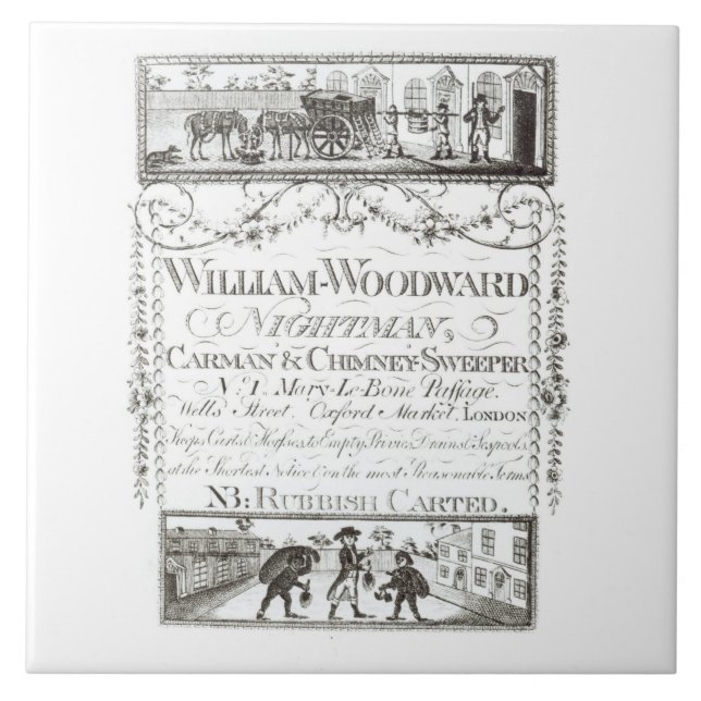 William Woodward, Nightman, Carman and Chimney Swe Tile (Front)